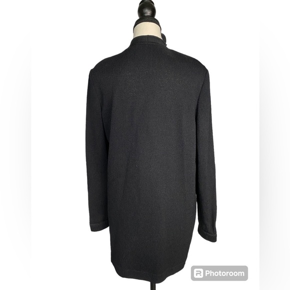 St. John basics long line cardigan enameled button S quiet luxury sweater blazer - Picture 6 of 12